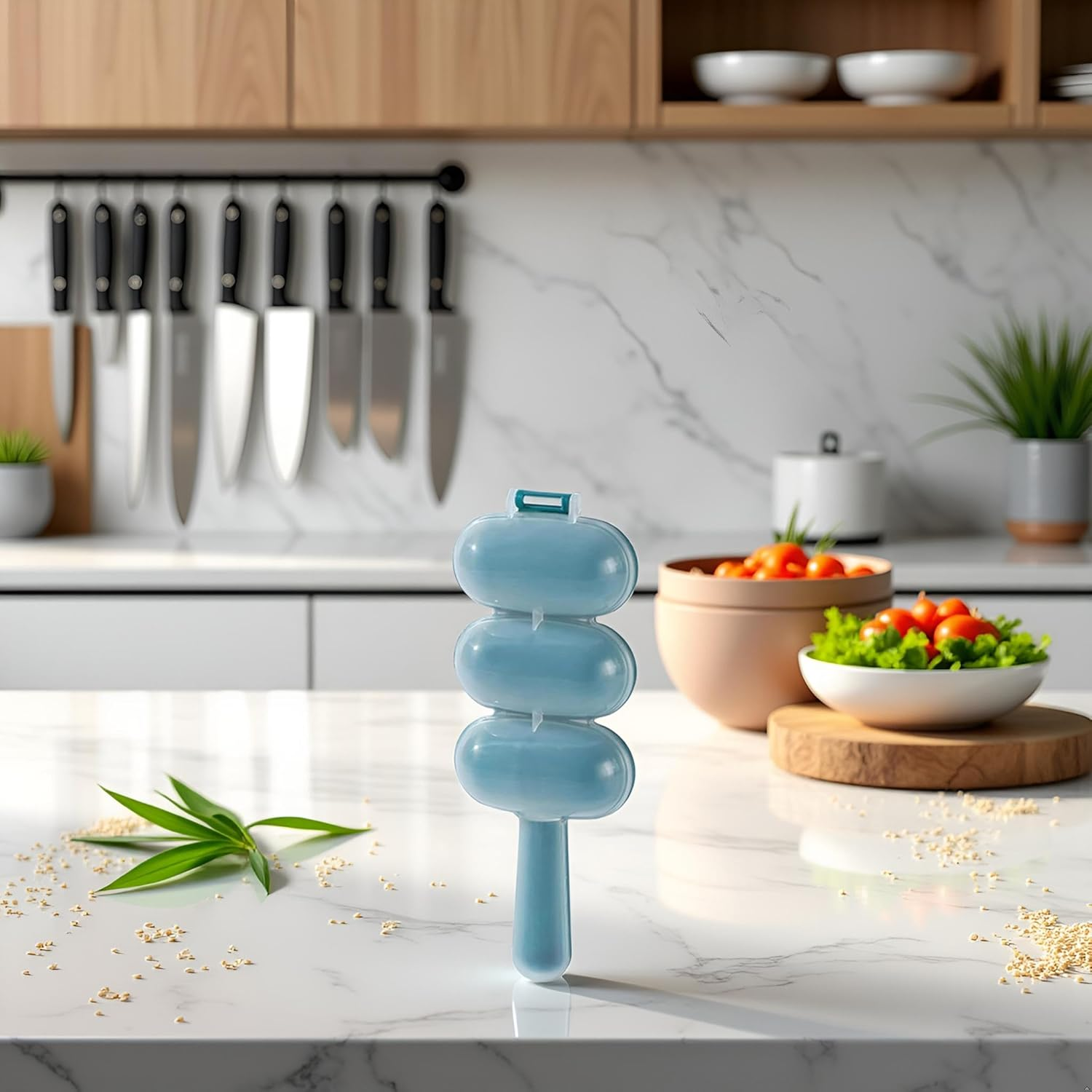 2Pcs Blue Rice Ball Maker Kit - 3-In-1 Sushi Mold and Shaping Tool, DIY Japanese Cooking Gadget for Bento Onigiri, Creative Kitchen Accessories for Adults/Kids image number 2