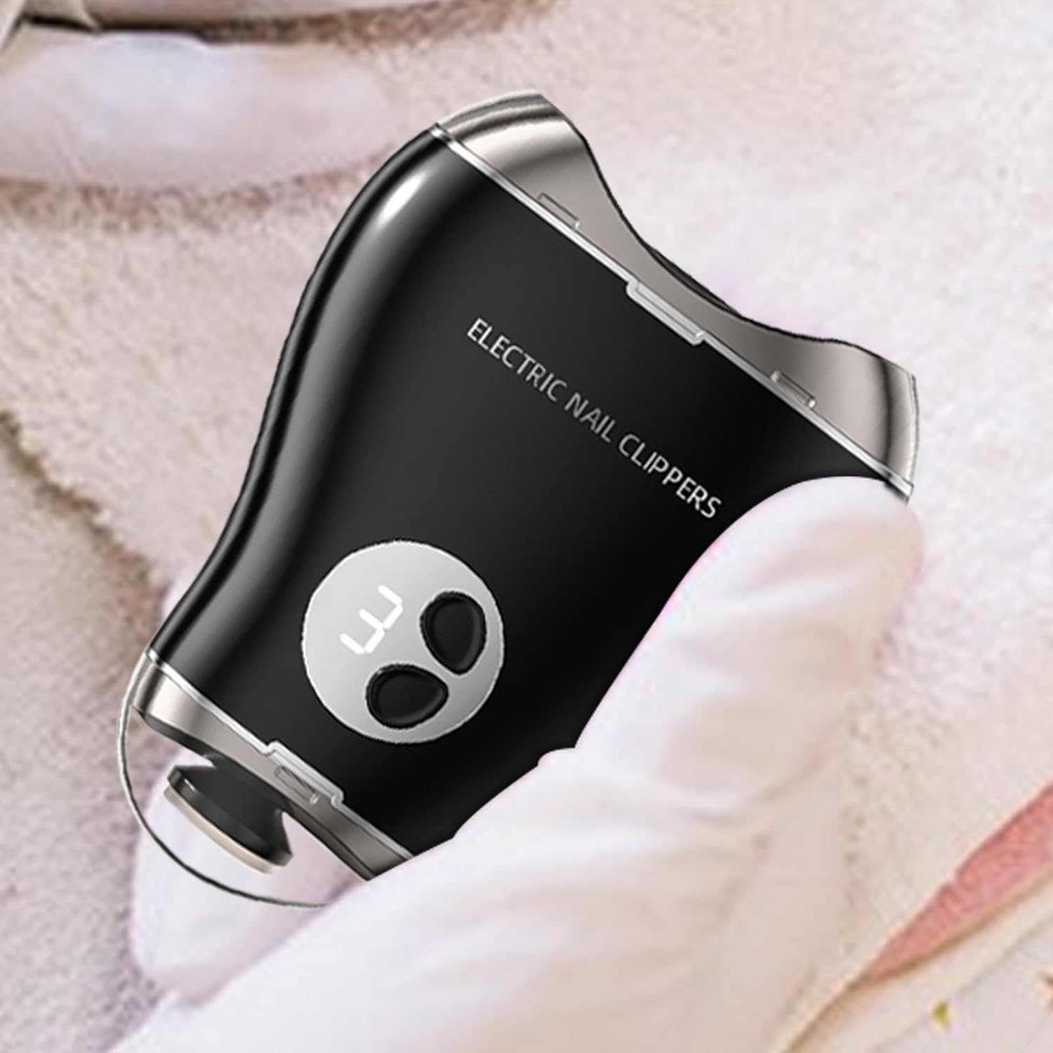 Double Head Nail Clippers - Electric Mango Nail Clippers | Safe 3 Speed Nail Trimmer for Adults and , Effective Nail Care and Cutting Tool for Home, Soft And - White. image number 4