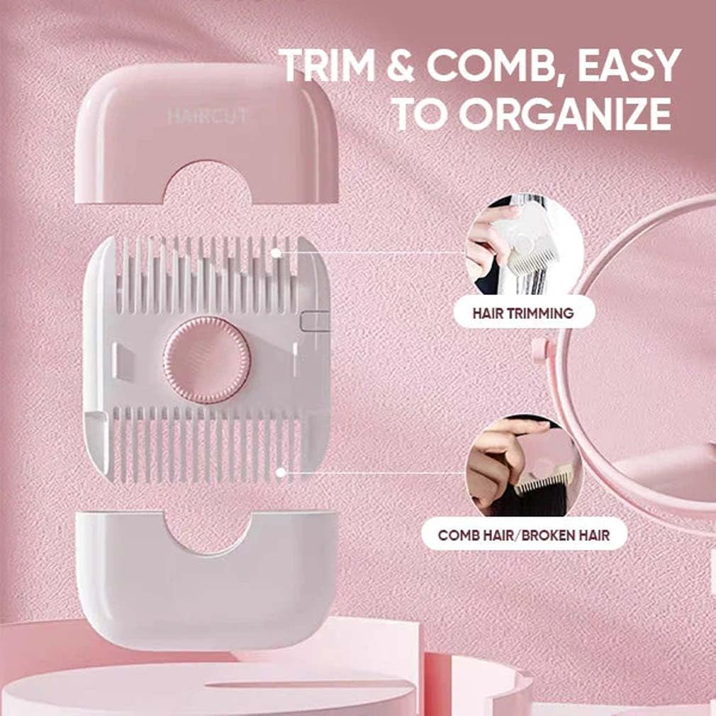 2-In-1 Hair Trimming and Thinning Comb - Dual-Sided Razor with Sharp Edges for Cutting and Styling (Grey) image number 3