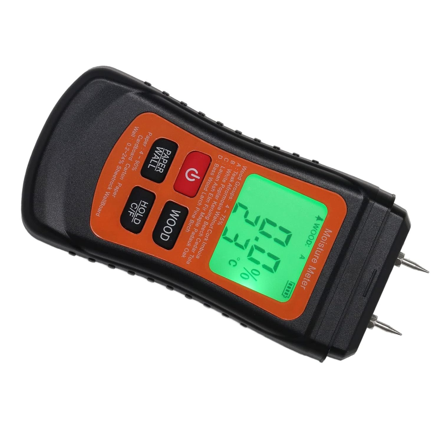 Fdit Wood Meter Carton Display Tester Building Materials Industry Tester Wall Industrial LCD Digital Display Pin Type Double for Holder Display Humidity image number 2