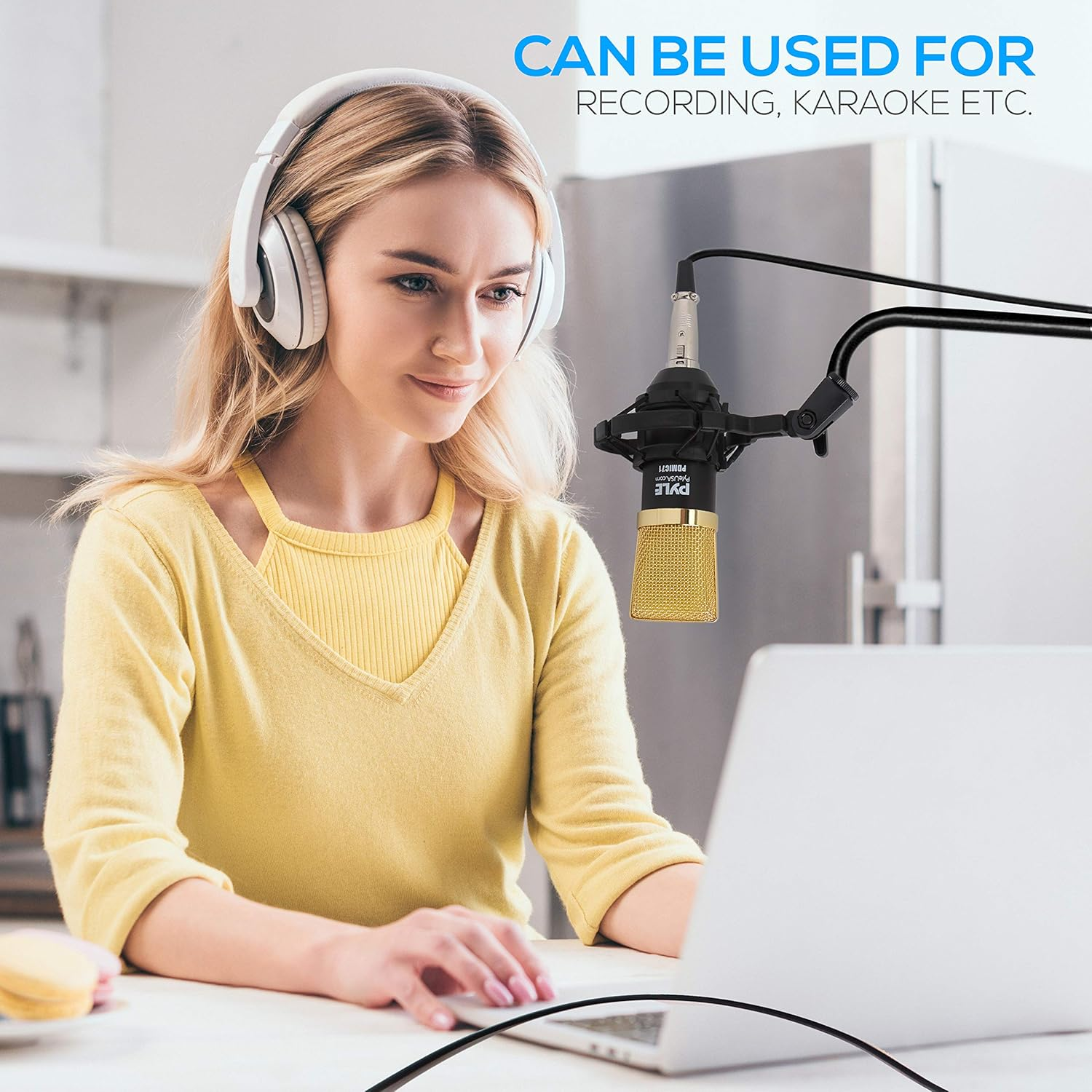 Condenser Microphone Bundle, 3.5 Mm Recording Microphone, Shock Mount Plug and Play,Computer Microphone, Podcast, Recording, Studio Vocal, Youtube - Pyle PDMIC71 image number 4