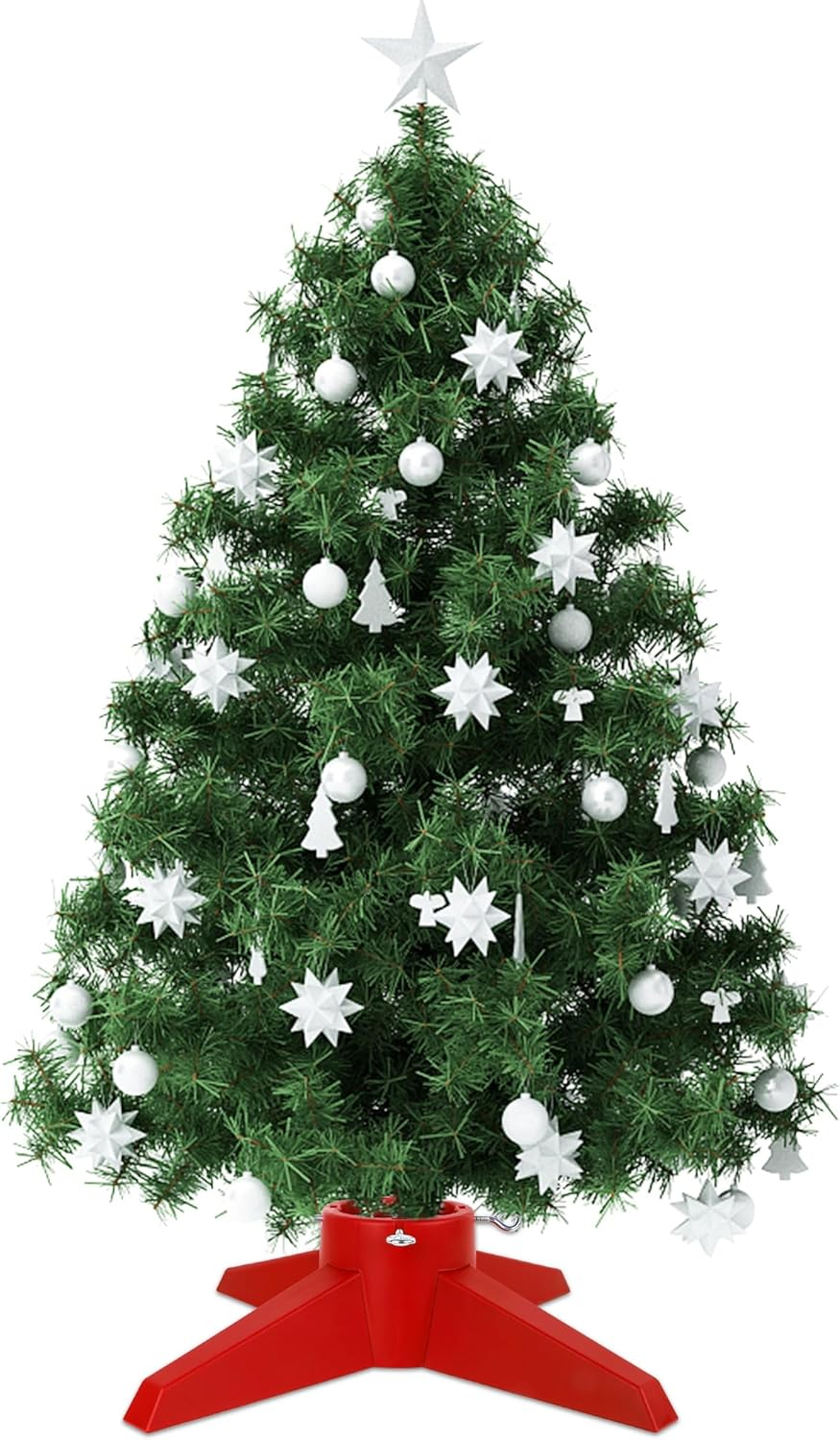 Blissun Christmas Tree Stand, Xmas Tree Base Stand, Christmas Tree Holder for Real Trees, Fits up to 8FT Real and Artificial Trees, Red - Green image number 4