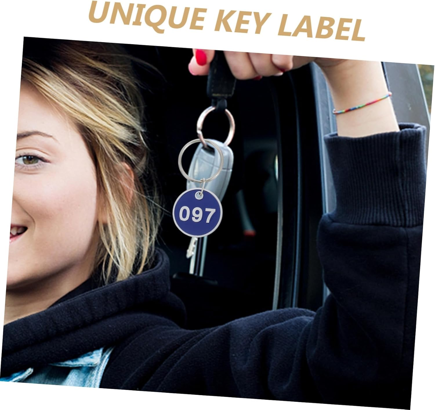 TEMPNAP 100Pcs Aluminum Alloy Key Tags with Split Rings Metal Luggage Identifier Labels for Travel Bags Suitcases Hotel Dormitory Sauna Locker Organization image number 3