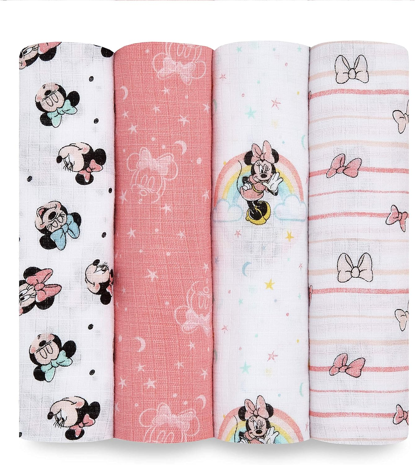 Aden + Anais Essentials Swaddle Blanket, Boutique Muslin Blankets for Girls & Boys, Baby Receiving Swaddles, Ideal Newborn & Infant Swaddling Set, Perfect Shower Gifts, 4 Pack, Alphabet Animals image number 2