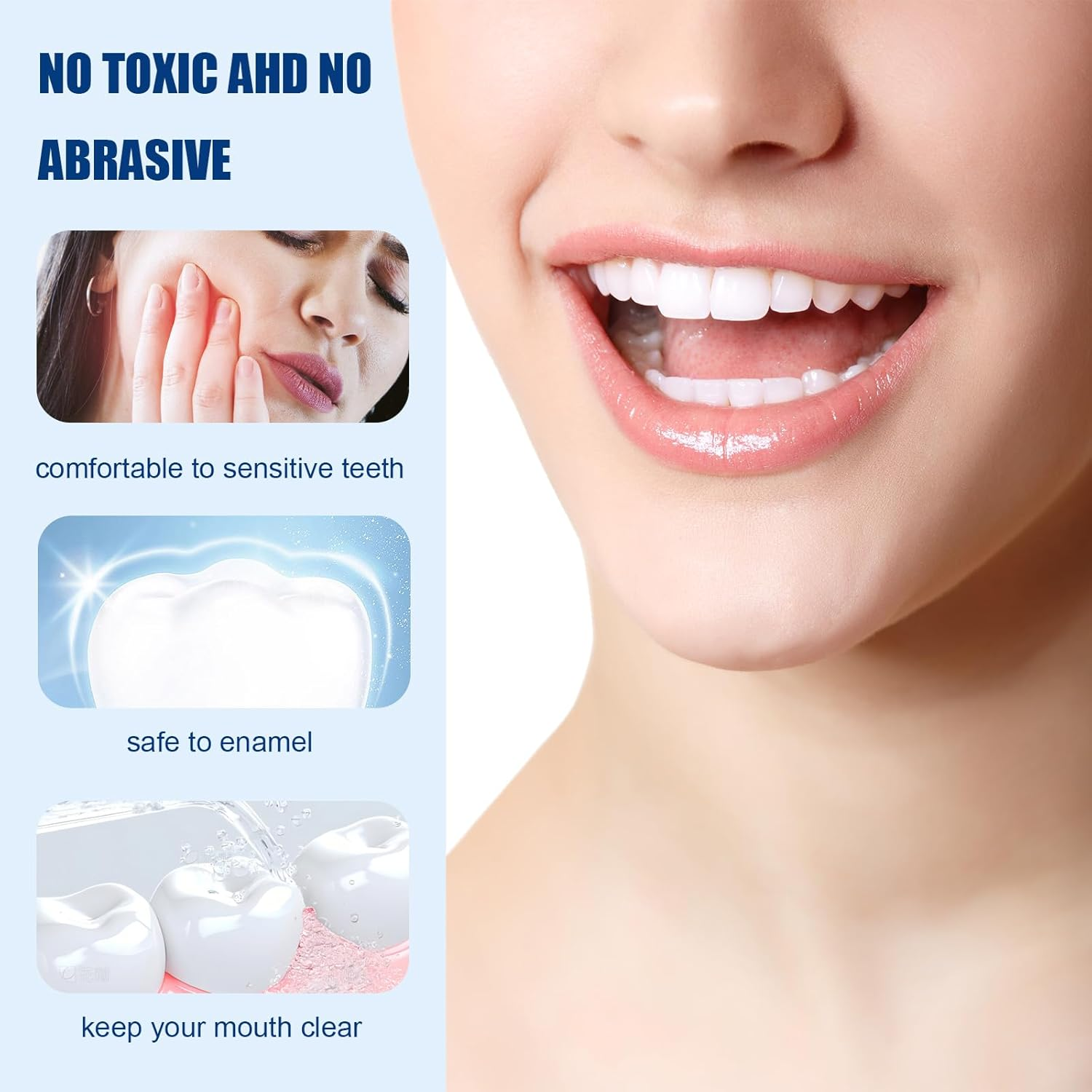 42Pcs 9D Teeth Whitening Strips, Safe and Insensitive Teeth Whitening Strips Crest Kit,Household Crest, Effectively Remove Stains, Teeth Whiteningin Half an Hour, Mint Flavor image number 2