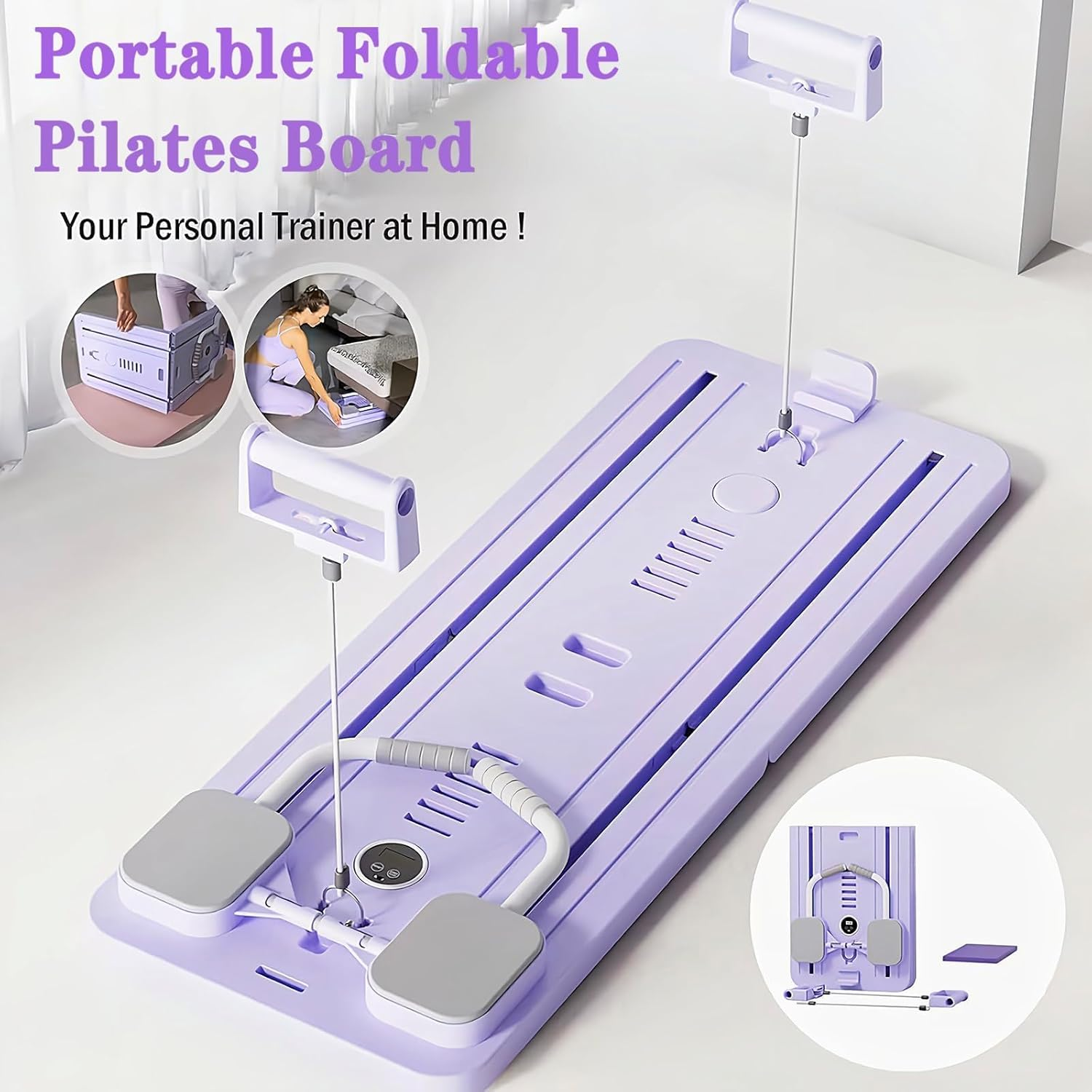 Pilates Board, Multifunctional Abdominal Board, Foldable Pilates Reformer Board for Home, 5 in 1 Pilates Sliding Board, Ab Core Trainer, Ab Trainer Machine, Ab Board, Exercise Board