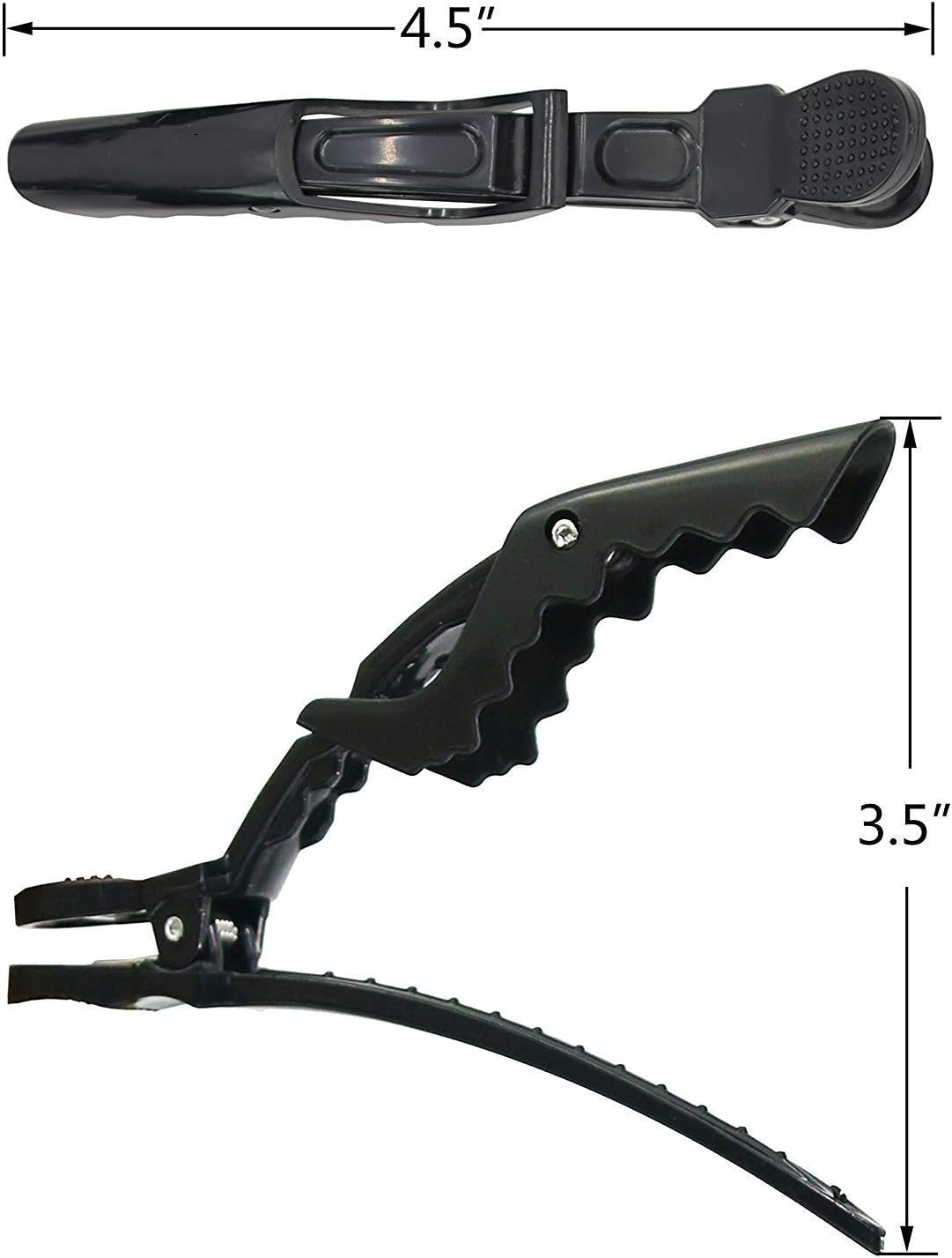 CJESLNA Styling Hair Clips, 12 Pieces, Duck Bill Clips for Sectioning, Professional, Durable, Non-Slip Grips, Wide Teeth (BLACK) image number 6