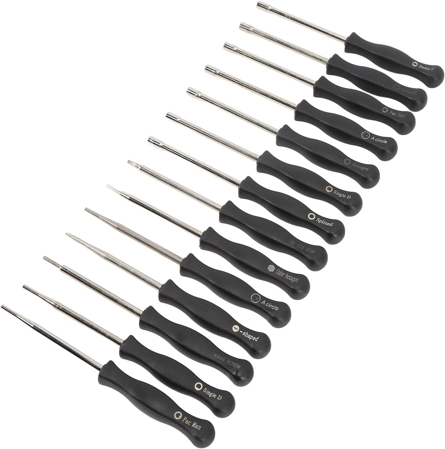 Carburetor Adjustment Tool Set with Storage Bag, 14Pcs Carb Tune up Adjusting Tool Kit for String Trimmers Chain Saws Leaf Blowers image number 6