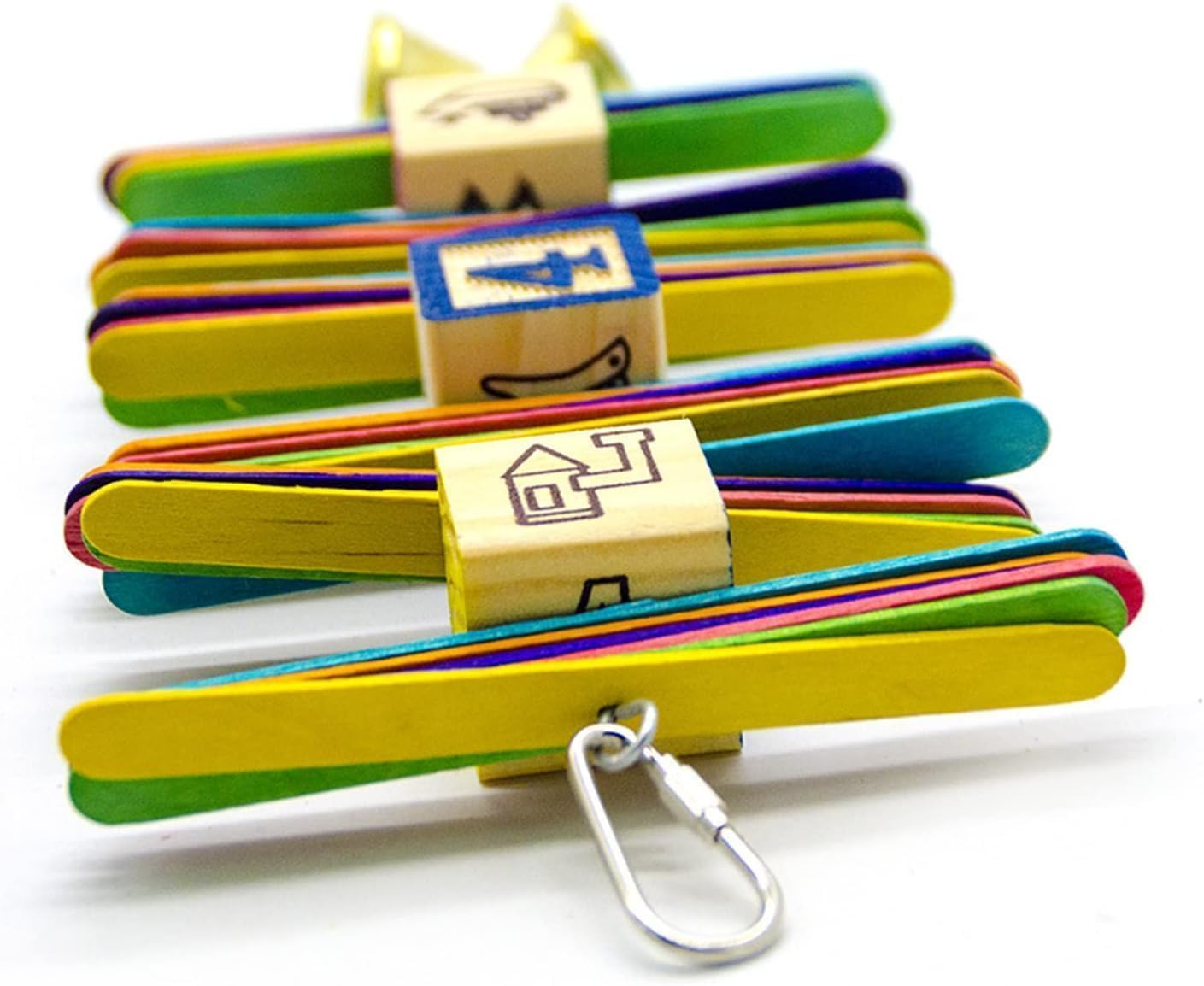 Pchnfei 10-Pack Parrot Toy Hook Stainless Steel Parts Heavy Duty Metal Hooks Suitable for Most Bird or Small Animal Hanging Toys Parrot Bird Toy Hooks Metal Stainless Steel Parts DIY Bulk image number 2