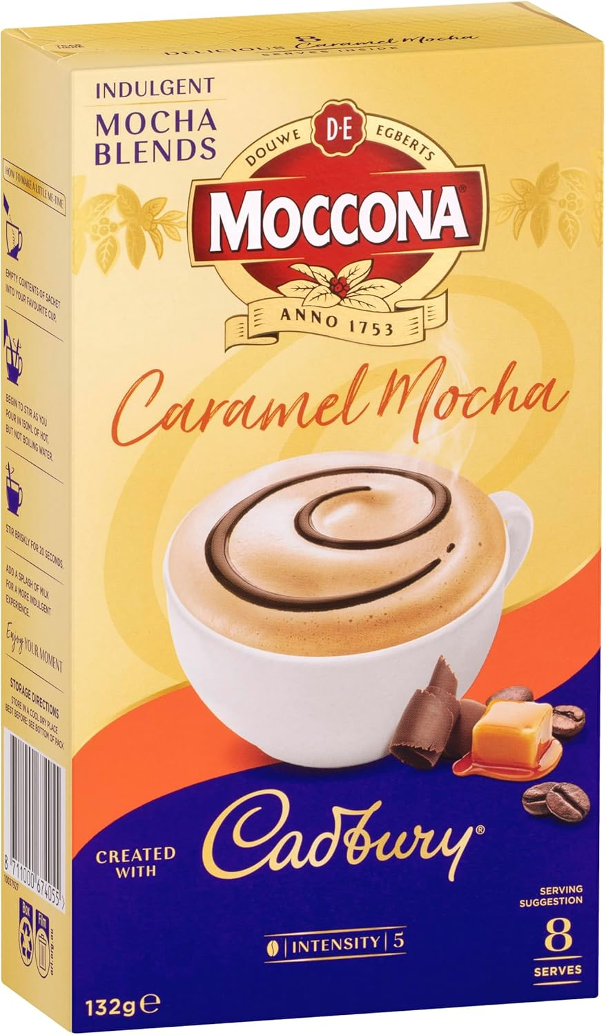 Moccona Cadbury Hazelnut Mocha - 40 Individual Sachets (8 X 5 Pack) image number 5