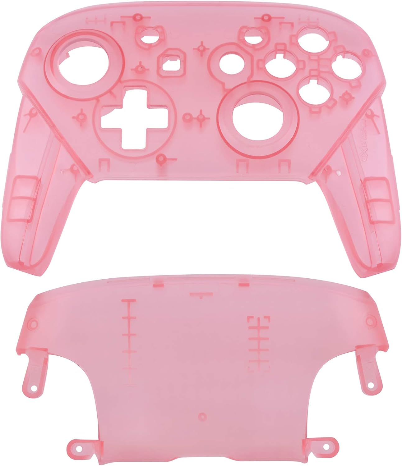 Extremerate Cherry Pink Faceplate and Backplate for Nintendo Switch Pro Controller, DIY Replacement Shell Housing Case for Nintendo Switch Pro - Controller NOT Included image number 2