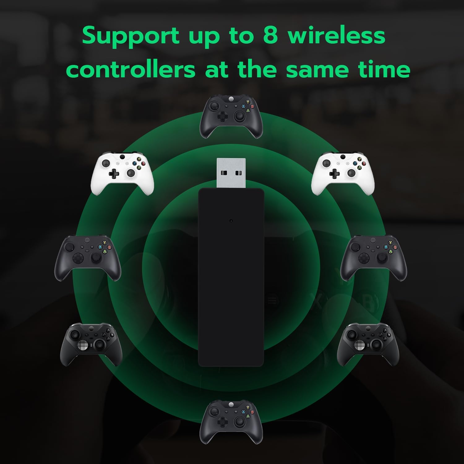 Mcbazel Wireless Adapter for Xbox One, Gaming Receiver Compatible with Windows 7, 8, 8.1, 10,11/ Pc/Xbox One S&X/Xbox Elite 1/2 image number 6