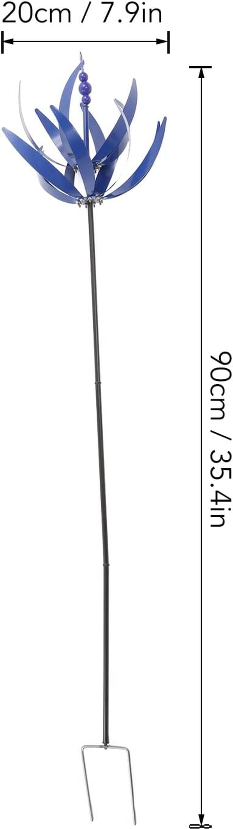 Wind Spinners, 7.9 X 35.4In Iron Yard Garden Wind Spinners Outdoor Metal Wind Spinners Beautiful Wind Sculptures Spinners for Yard Garden Outdoor Decoration image number 4
