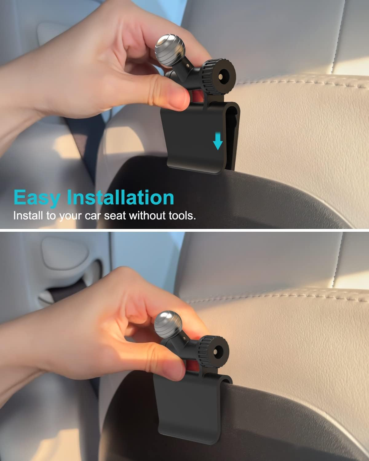 Tesla Headrest Tablet Mount for Model 3/Y, EXSHOW 360&deg; Adjustable Back Seat Ipad Phone Holder, Car Road Trip Essentials Stand for Kids, for 4-12.9" Ipad Pro Air Mini, Galaxy, Fire Hd, Iphone image number 1