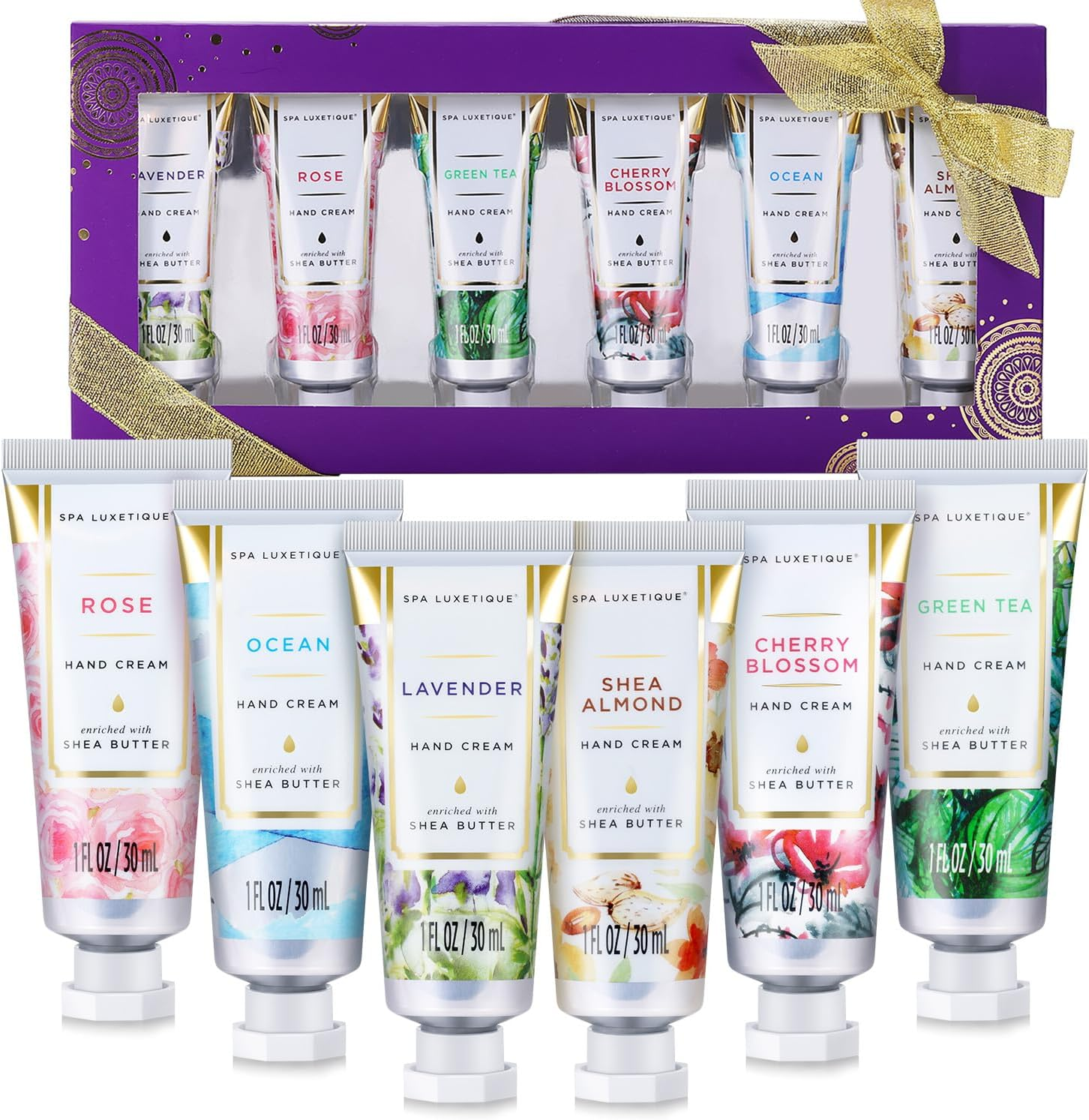 Spa Luxetique Shea Butter 6Pc Hand Cream Gift Set