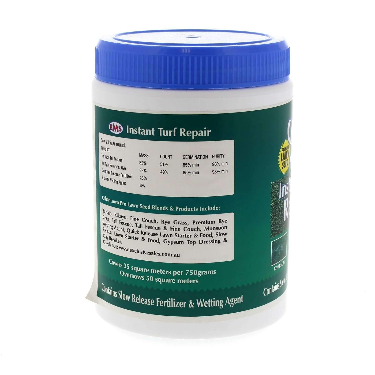 Lawn Pro Instant Turf Repair Blend Grass Seed 750Gm EMS Garden Premium Quality image number 6