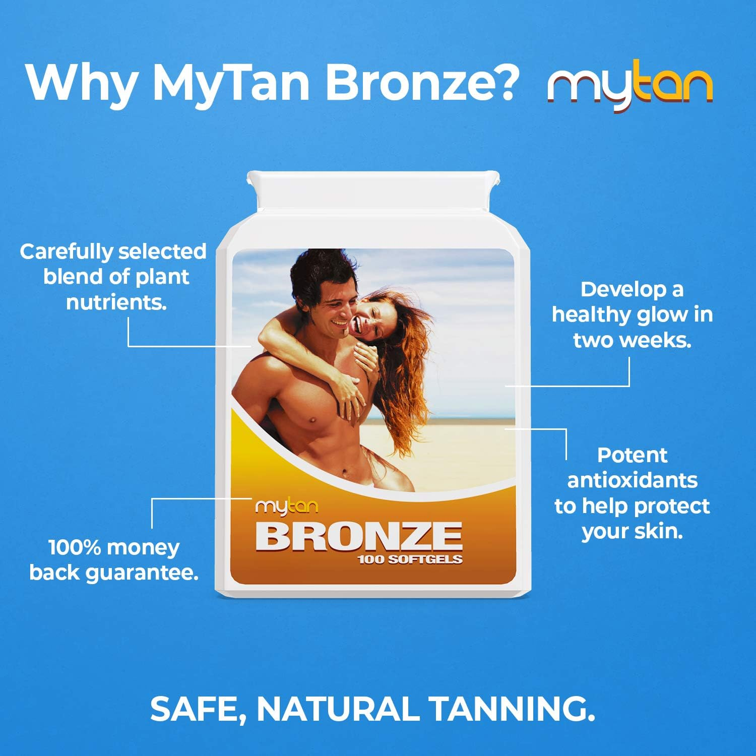 Mytan Ultimate Tanning Pack | Includes Both Bronze & Boost Tanning Pills with Discount Price | Worldclass Sun Tan Pills | Tan Faster, Darker, Longer | 200 Tan Tablets&hellip; image number 4