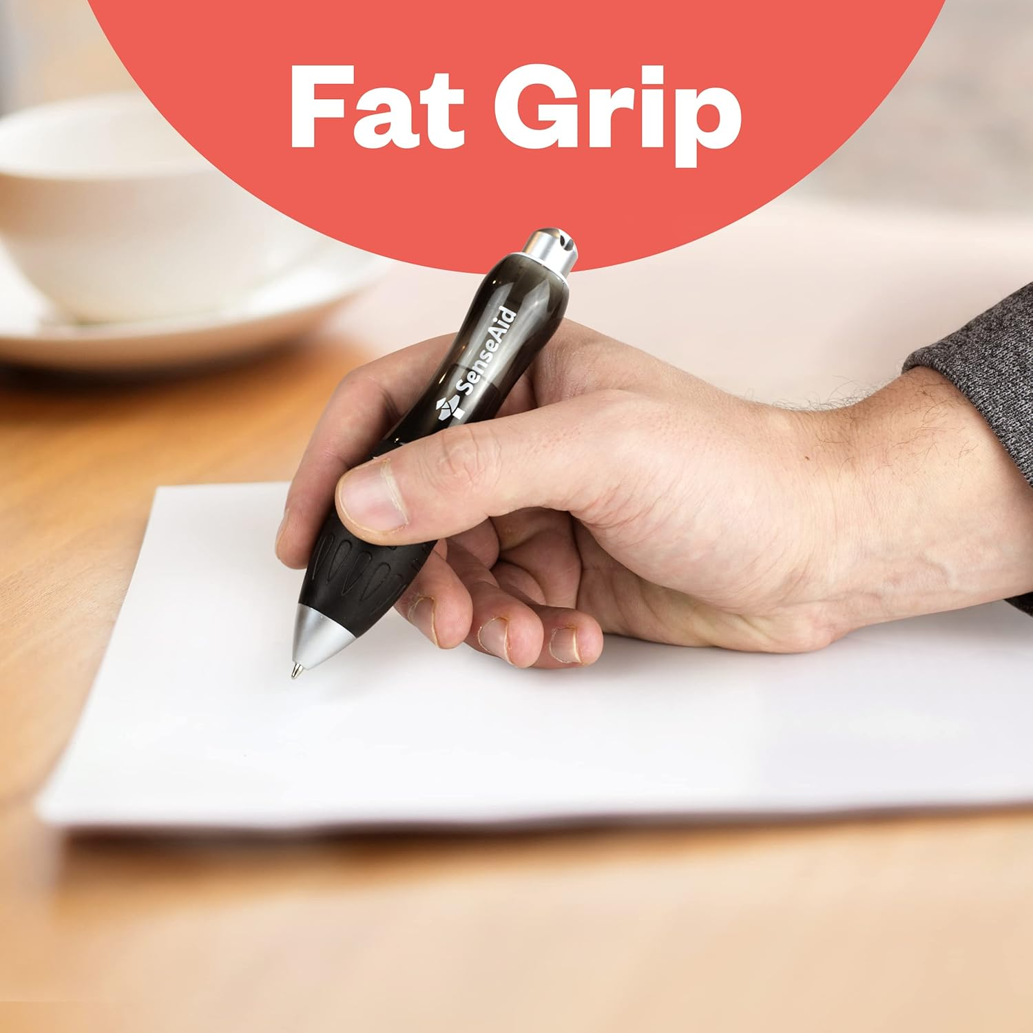 Fat Heavy Weighted Pens | Set of Two Super Big Pens Including TWO BONUS INK REFILLS | Large Wide Grip Pens Aids Writing for Those with Arthritis, Parkinson'S, Carpal Tunnel & Essential Hand Tremors image number 2