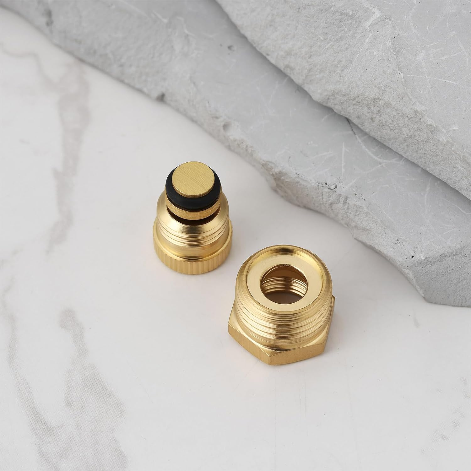 Be in Your Mind 8Pcs Brass Drain Valve G1/4 Male Thread Water Drain Valve for Air Compressor image number 1