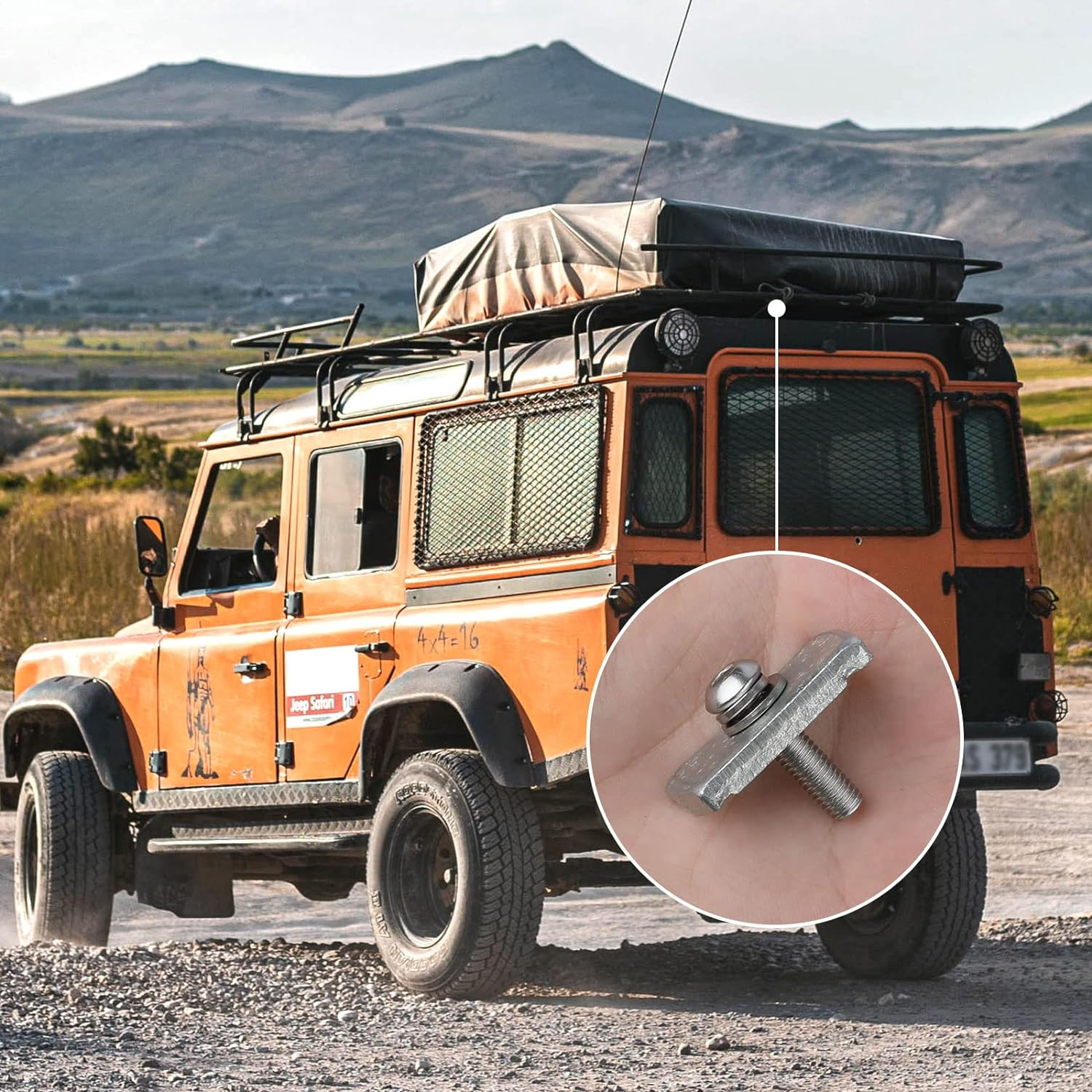 AIEX 8Pcs Screws Kit Fit Rhino-Rack Pioneer Rotopax M6 304 Stainless Steel Machine Screws for Rhino Rack Pioneer Rotopax Screws Nut Kit Machine Screws Accessories for Car Bracket 43203 (25Mm) image number 4