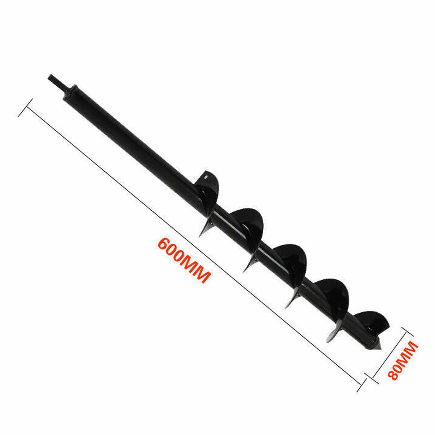 Leona Co Garden Auger Spiral Drill Bits, 80 * 300Mm/80 * 600Mm Post Hole Diggers Auger Drill Bit Drill Auger Planter Outdoor Attachment (&Phi;80 X 600Mm) image number 2