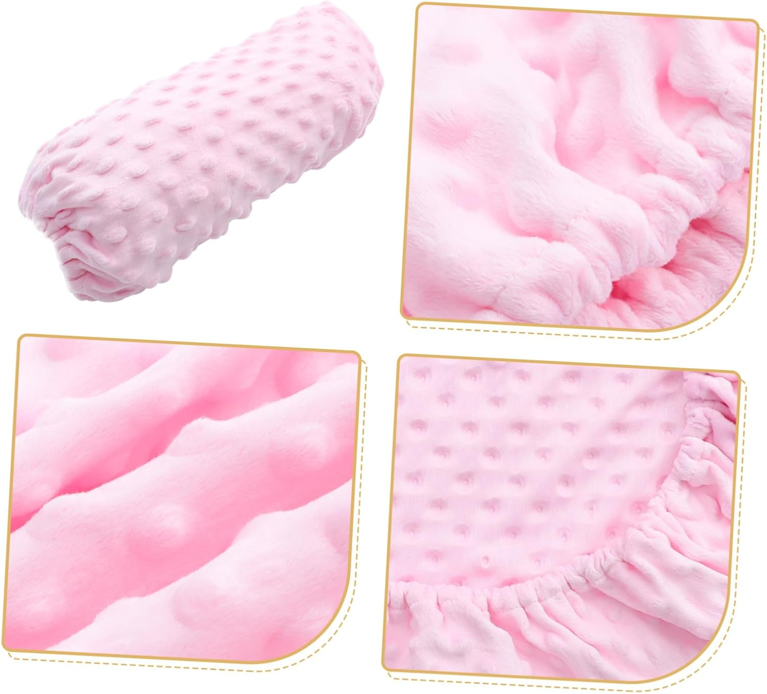 TOYANDONA Pink Chemical Fiber Newborn Changing Pad Cover Changing Pad Liners Washable Changing Pad Cover Waterproof Neutral image number 5