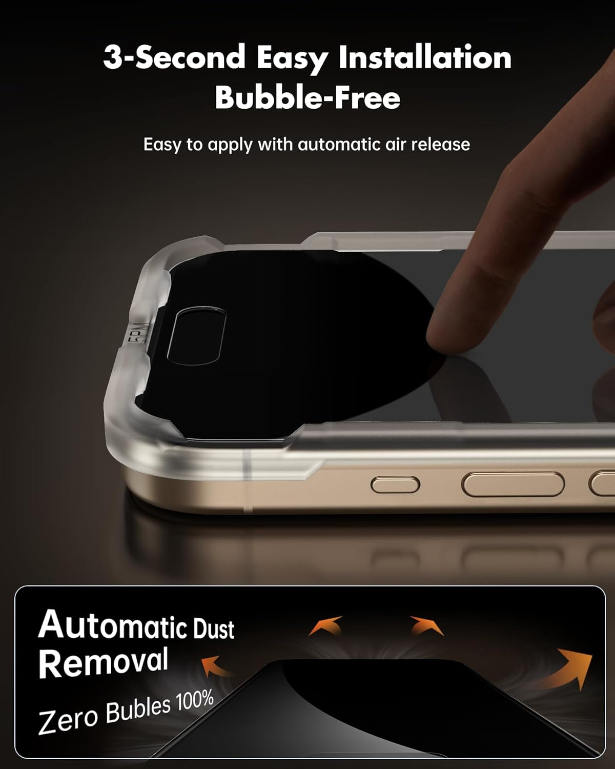 Unbreakcable Privacy Screen for Iphone 16 Pro, 3 Pack Screen Protector with [25&deg; Anti-Spy] [Easy Installation with Frame][99.99% HD Clear] [9H Hardness] [Anti-Fingerprint] Compatible with 6.3 Inch image number 1