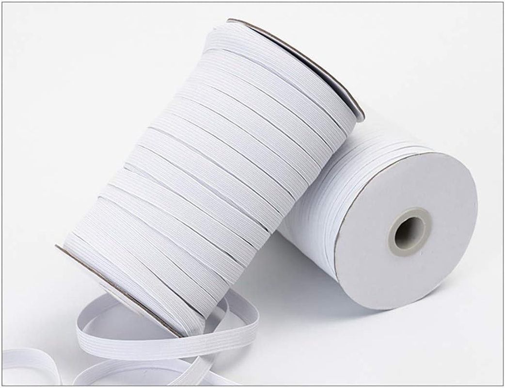 White Elastic Band for Sewing, 200 Yards 1/4 Inch Elastic Cord/Elastic Rope - Heavy Stretch Knit Elastic Band for Sewing Crafts DIY Jewelry Making Bedspread Cuff image number 3