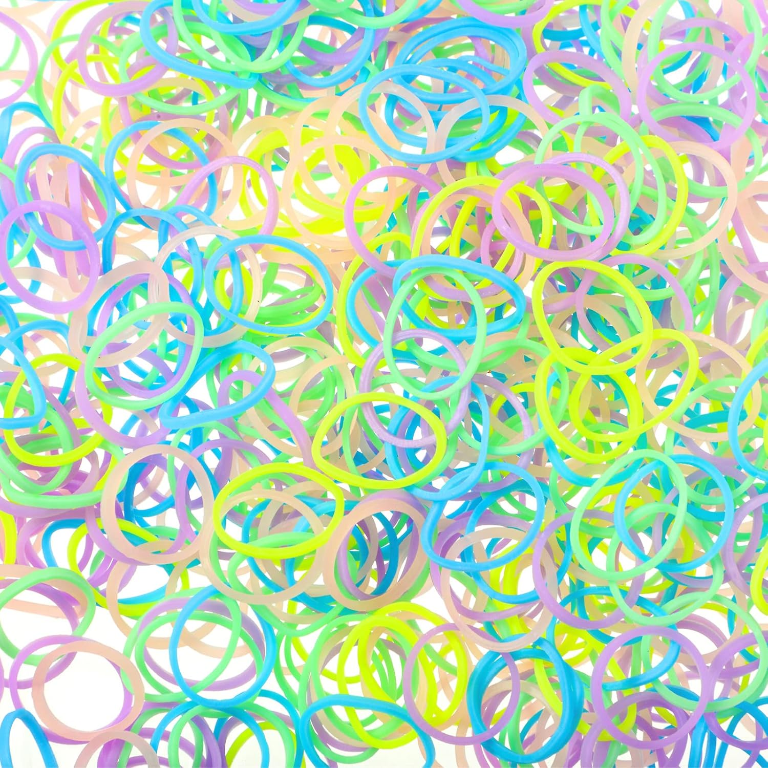 Hicarer 1000 Mini Rubber Bands Soft Elastic Bands for Hair Braids(1.5 Cm,Fresh Color) - Black image number 4