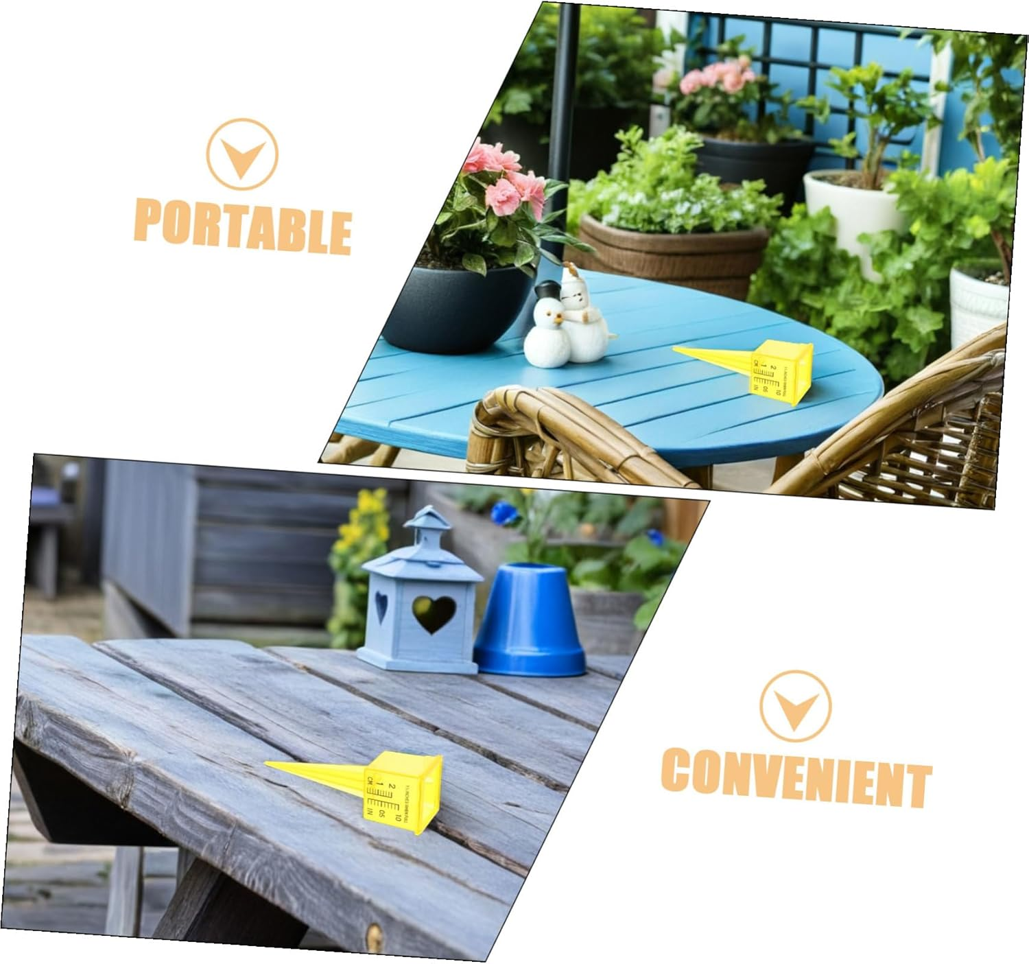 Mipcase 20Pcs Rain Gauge Sprinkler Measuring with Wide Mouth for Outdoor Garden Lawn Patio Weatherproof Water Conservation Tool with Quick Connect for Accurate Rain and Sprinkler image number 3