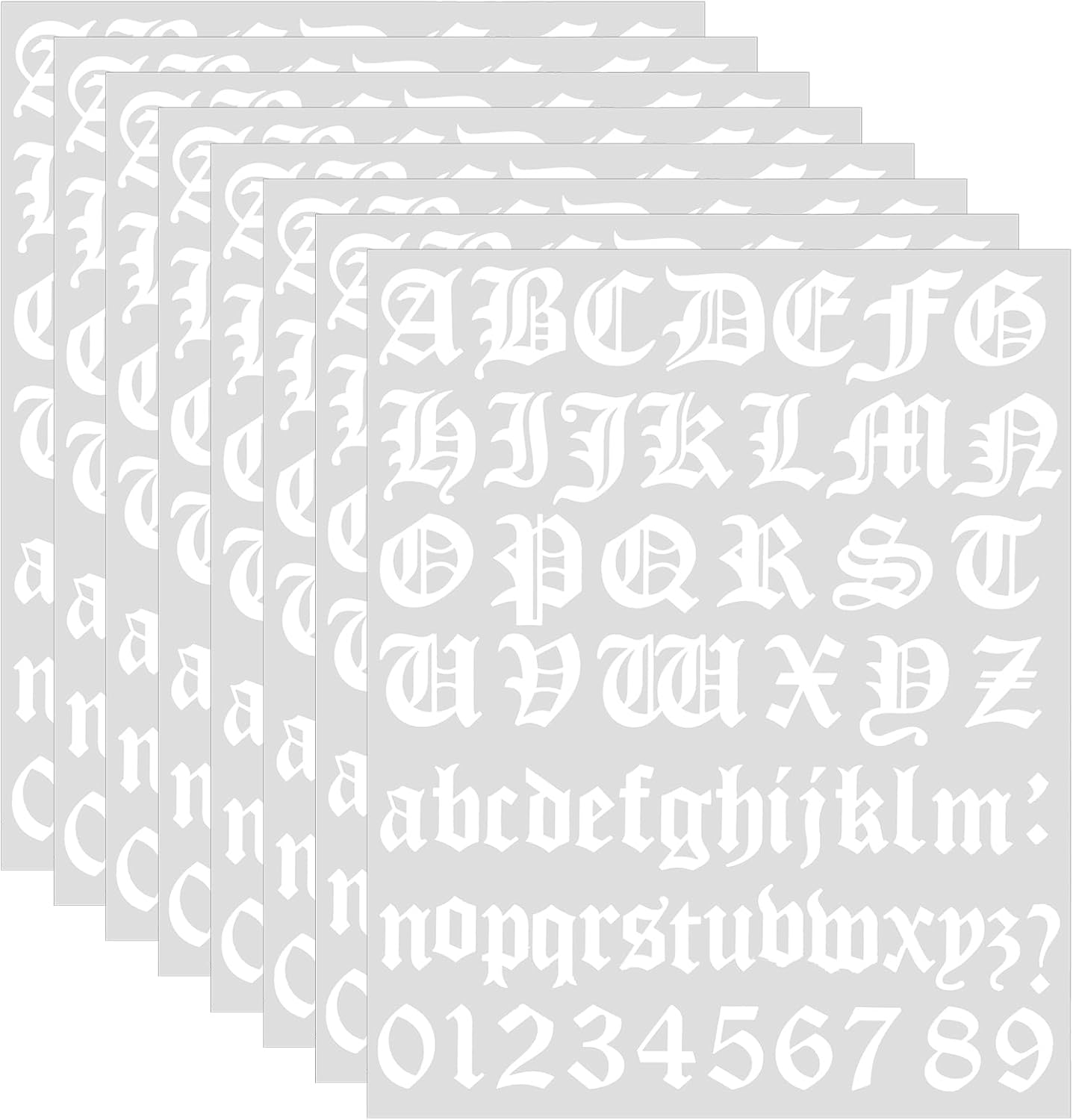 Teling Set of 8 Self Adhesive Vinyl Letter Number Mailbox Number Stickers Alphabet Stickers for Mailboxes Signs Windows Doors Cars Trucks Home Business Address Numbers(1 Inch,Gold)