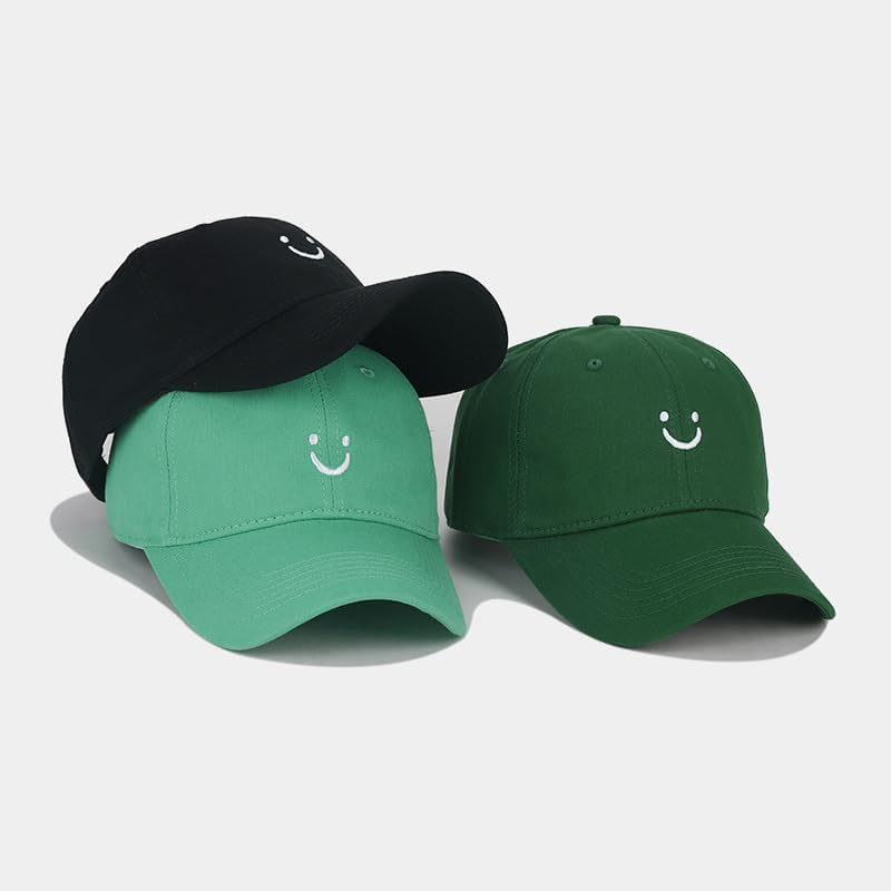 Dad Hats for Men Women Smile Face Low Profile Baseball Cap Adjustable Unstructured Hat image number 2