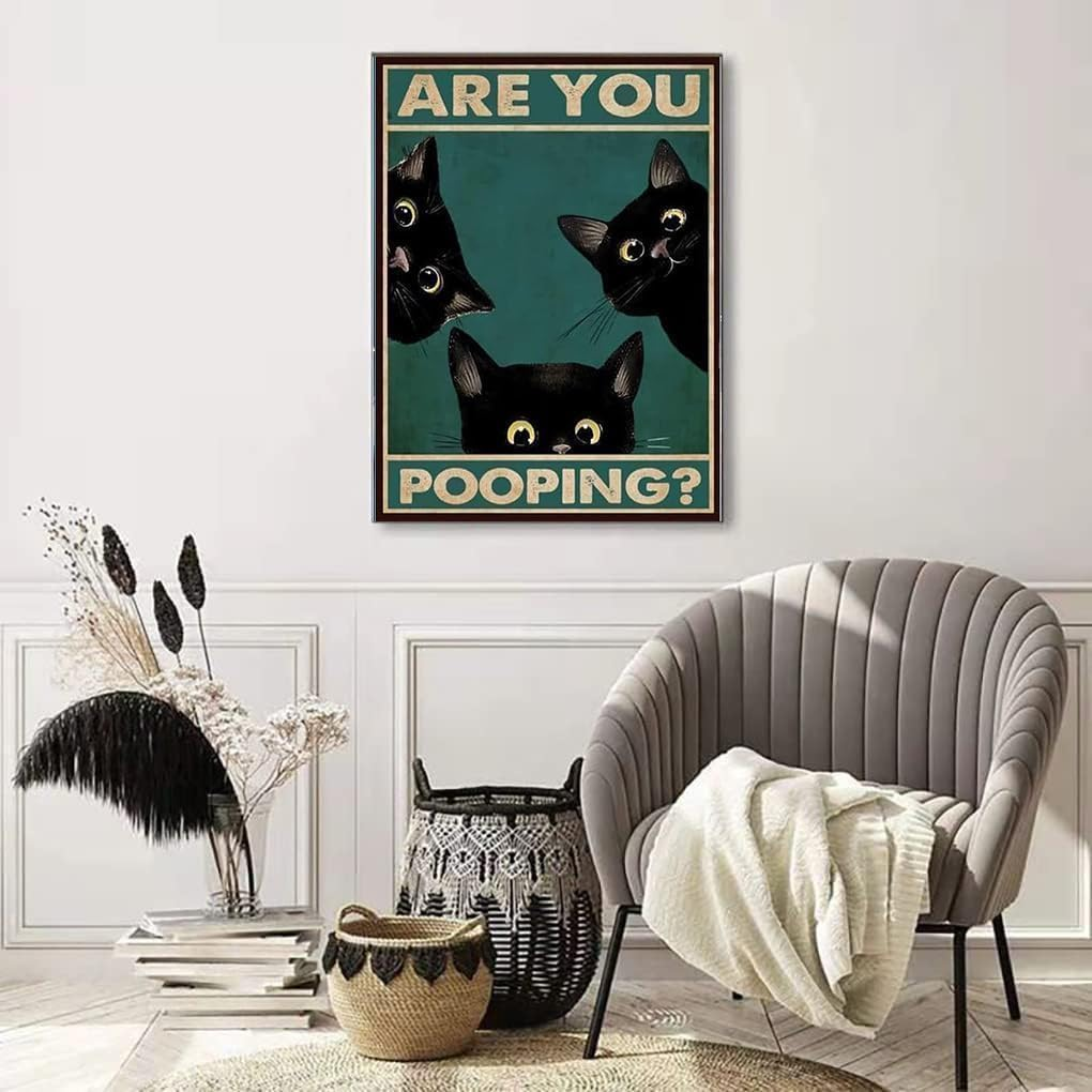 Diamond Painting Kits for Adults, Cats Full Drill round Diamond Art Diamond Dots Suitable Home Wall Decor Gem Art 12X16Inch image number 2