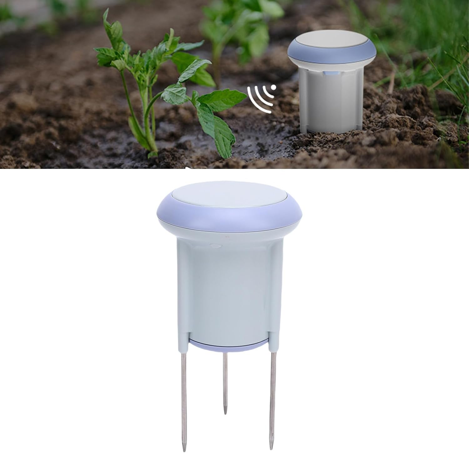 Marhynchus Solar Powered Soil Moisture Temp Sensor Wifi IP65 Waterproof Indoor Outdoor Plant Monitor Compatible with Smart Life Garden Farm Hygrometer image number 4