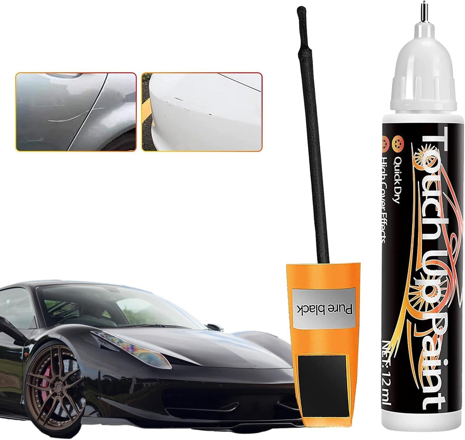 Car Touch-Up Paint Pen,Touch-Up Paint Pen and Car Scratch Remover | 2-In-1 12Ml Car Paint Pen for Deep Scratches, Various Cars, Vehicles, Paint Repair Buniq image number 2