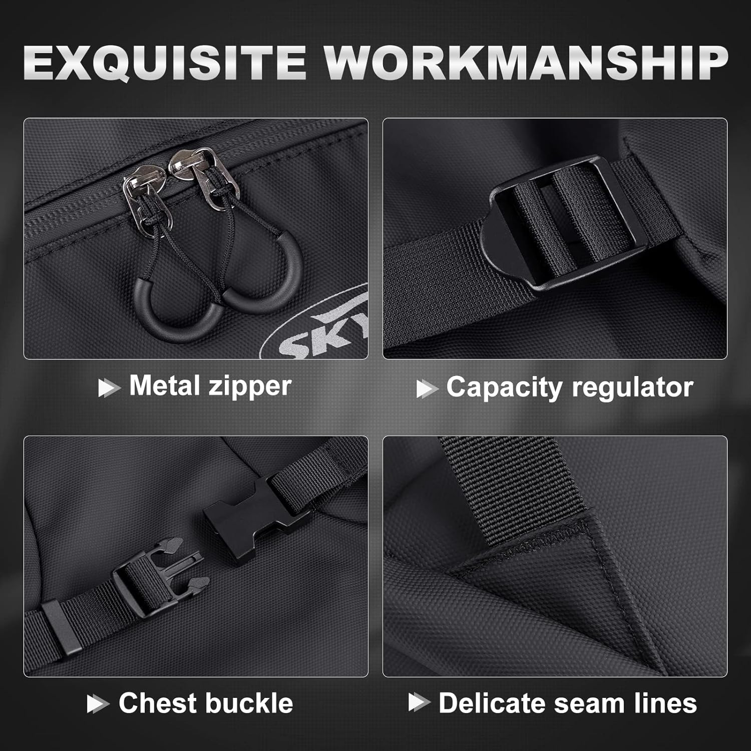 Motorcycle Backpack for Men - Large Capacity Waterproof Helmet Backpack for Men with Laptop Pocket, Large image number 1