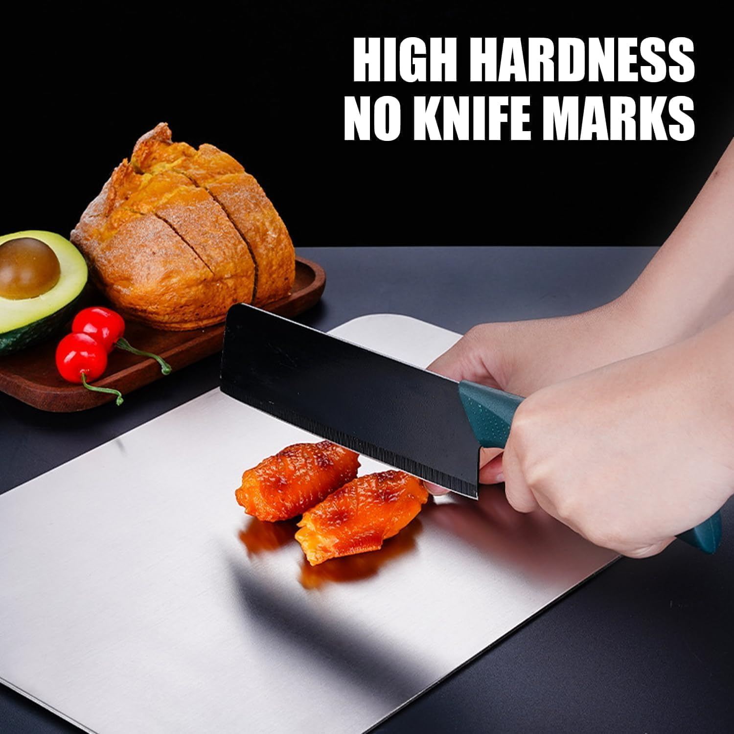 Titanium Cutting Board - 100% Pure Double Sided Mat for Kitchen - Cutting Edge Hygiene & Durability for Meat, Fruit & Vegetable (L) image number 1