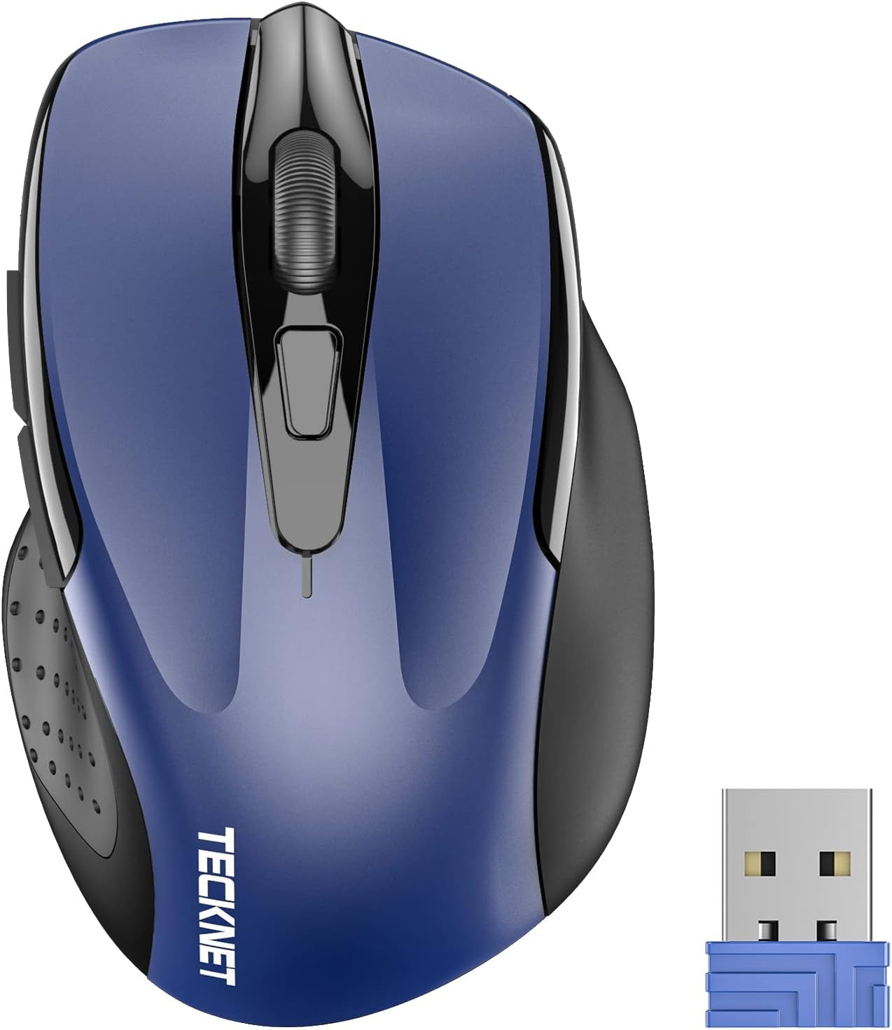 TECKNET Wireless Mouse, 2.4G Ergonomic Optical Mouse, Computer Mouse for Laptop, PC, Computer, Chromebook, Notebook, 6 Buttons, 2600 DPI, 5 Adjustment Levels