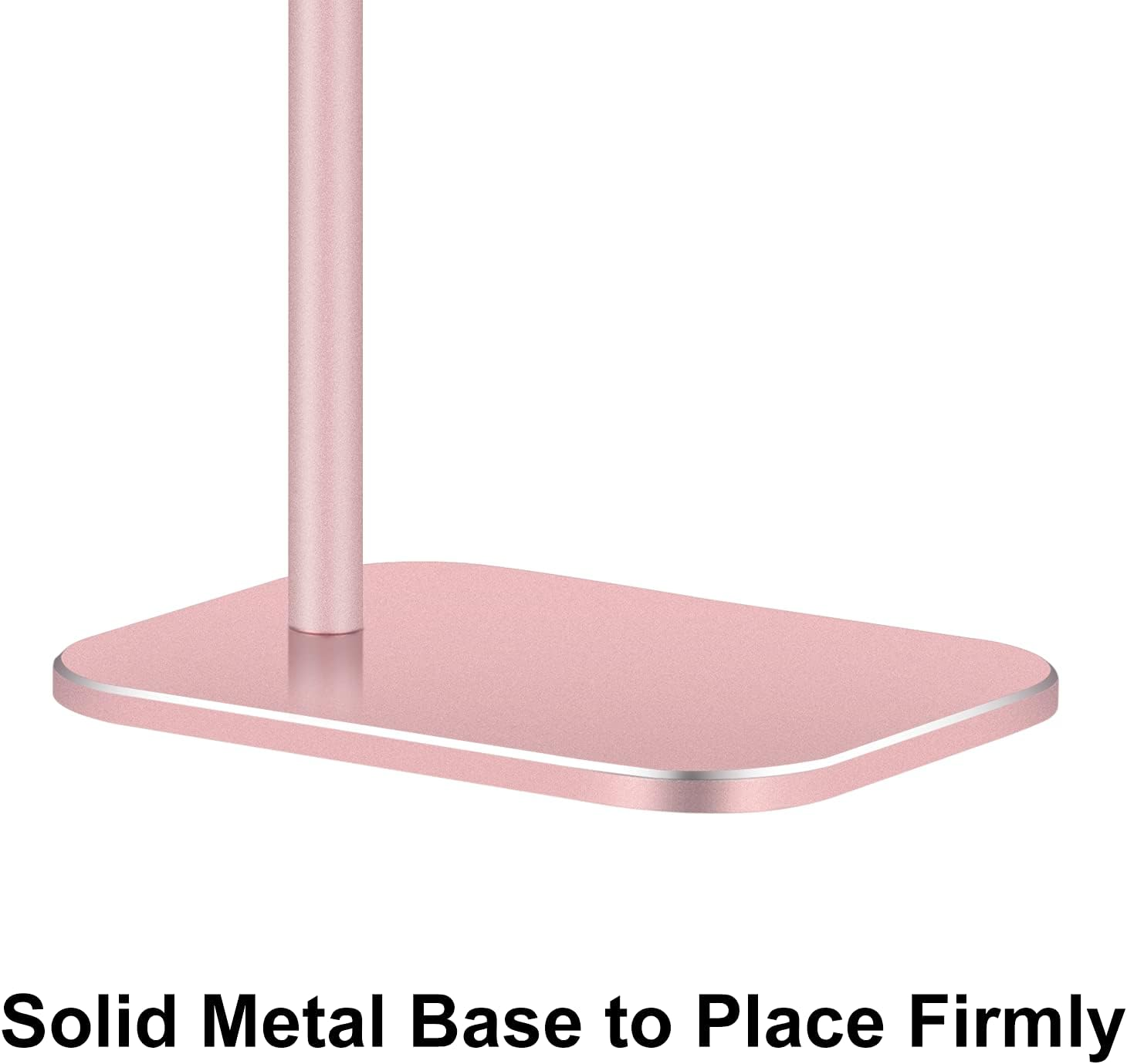 Headphone Stand Aluminum, Headset Holder with Solid Metal Base for Desk, Compatible with Most Headphones (Rose Gold) image number 5