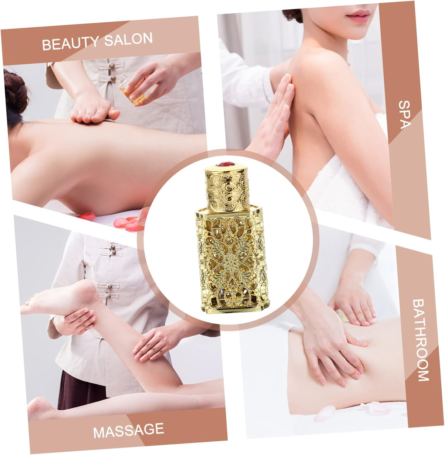 Hohopeti 3Pcs Essential Oil Bottle Perfume Travel Atomiser Leakproof Spray Bottle Metal Portable image number 4