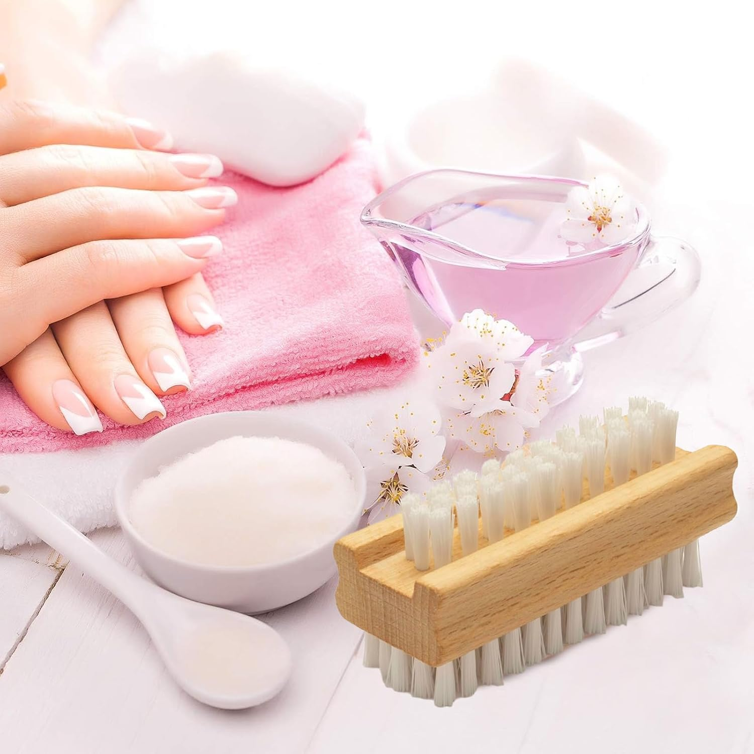 6 Pieces Nail Cleaning Brush Wood - Double-Sided Nail Scrubbing Brush with Firm Bristles - Hand & Nails Brushs | for Fingers & Toenails, Perfect for Men, Women & Kids image number 4