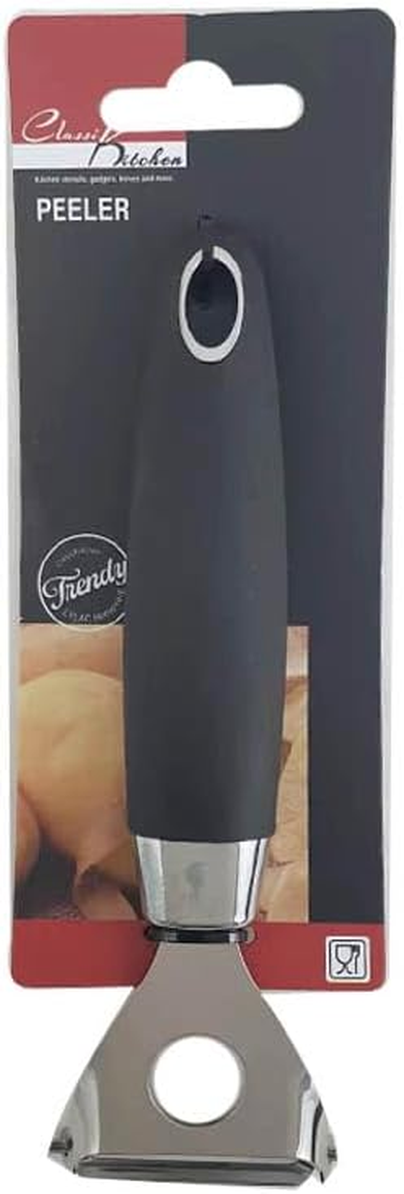 [2PCS] Lylac Homeware Vegetable Peeler, Stainless Steel Blade, Black Polypropylene Handle, 5.5X18.5 Cm image number 4