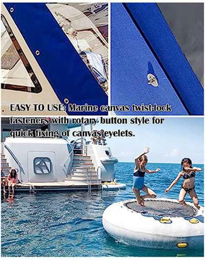 Zicojia 20 Sets Marine Grade Twist Lock Fasteners Turn Button Eyelet and Stud, for Canvas Fastener Turn Buttons Easy to Use image number 1