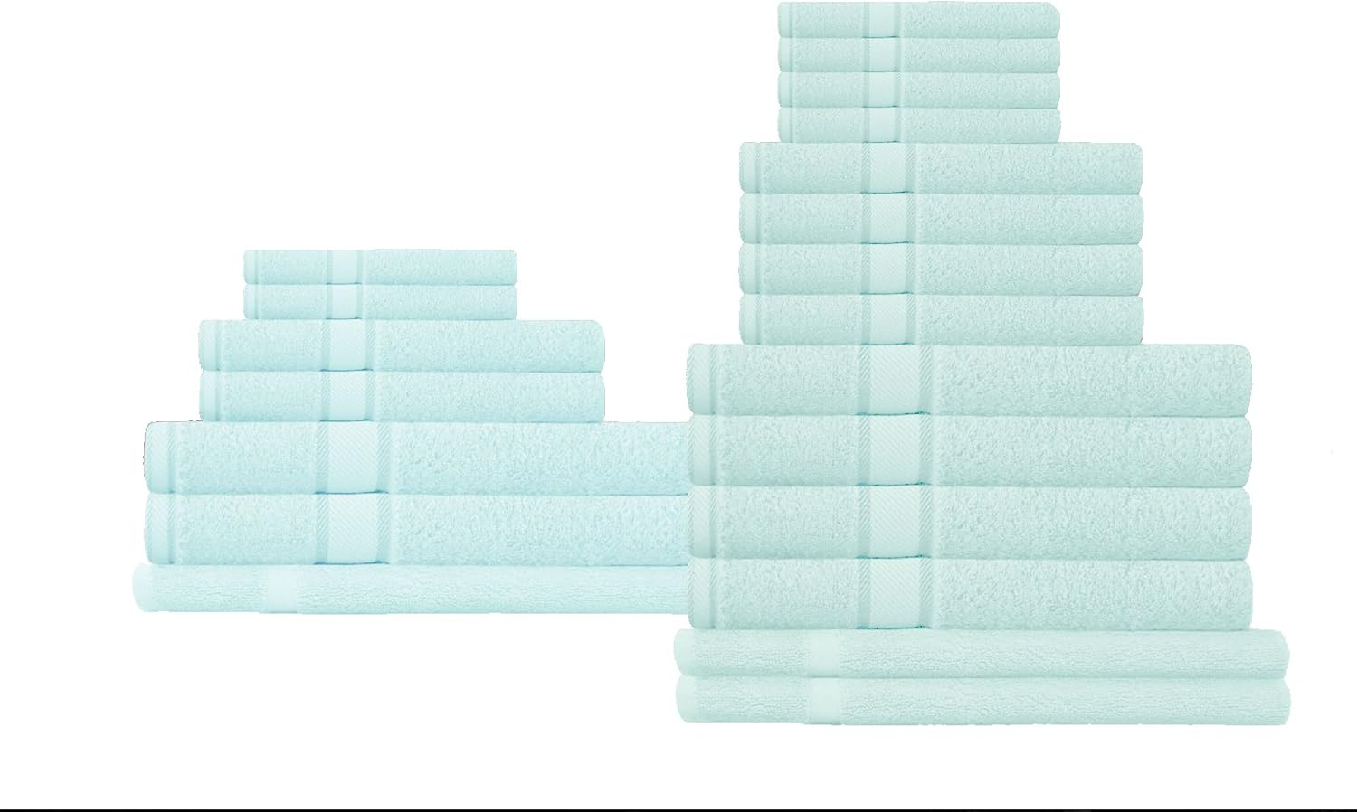 Kingtex Plain Dyed 100% Combed Cotton Bath Sheet, Soft Aqua