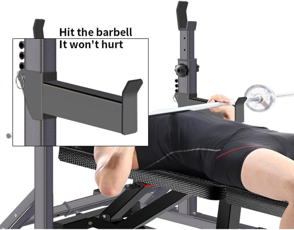 Home Gym Fitness Gym Equipment Adjustable Squat Rack with Dip Bars image number 3