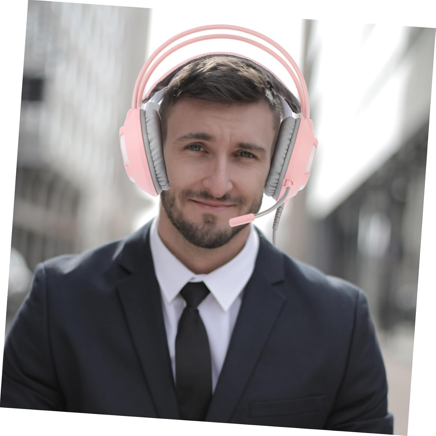 LABRIMP over Ear Gaming Headset with Microphone Professional Stereo Sound Comfortable Breathable Earmuffs for Long Gaming Sessions Compatible with PC and Mobile Devices image number 1