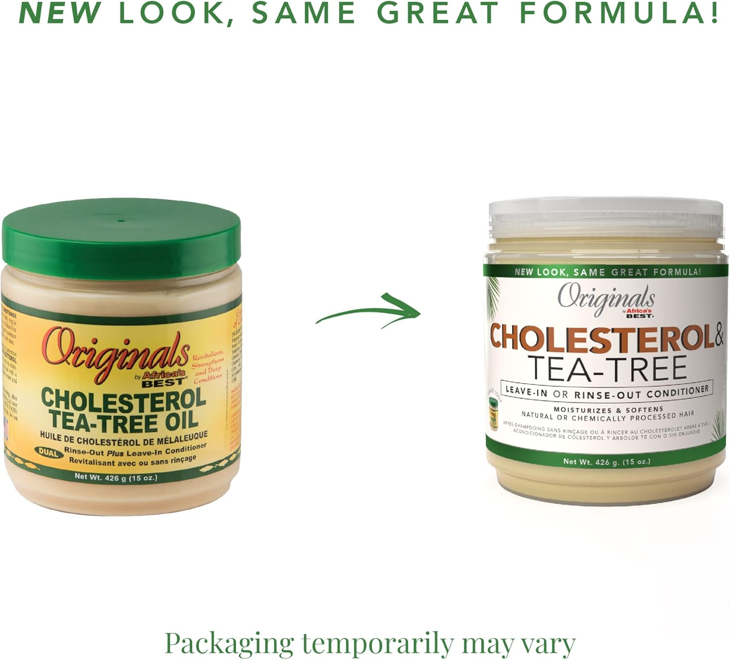 Originals by Africa'S Best Cholesterol Tea Tree Oil, Rinse-Out plus Leave in Conditioner, Repair and Revitalize Damaged, Dry, Overprocessed Hair, 15 Oz image number 2