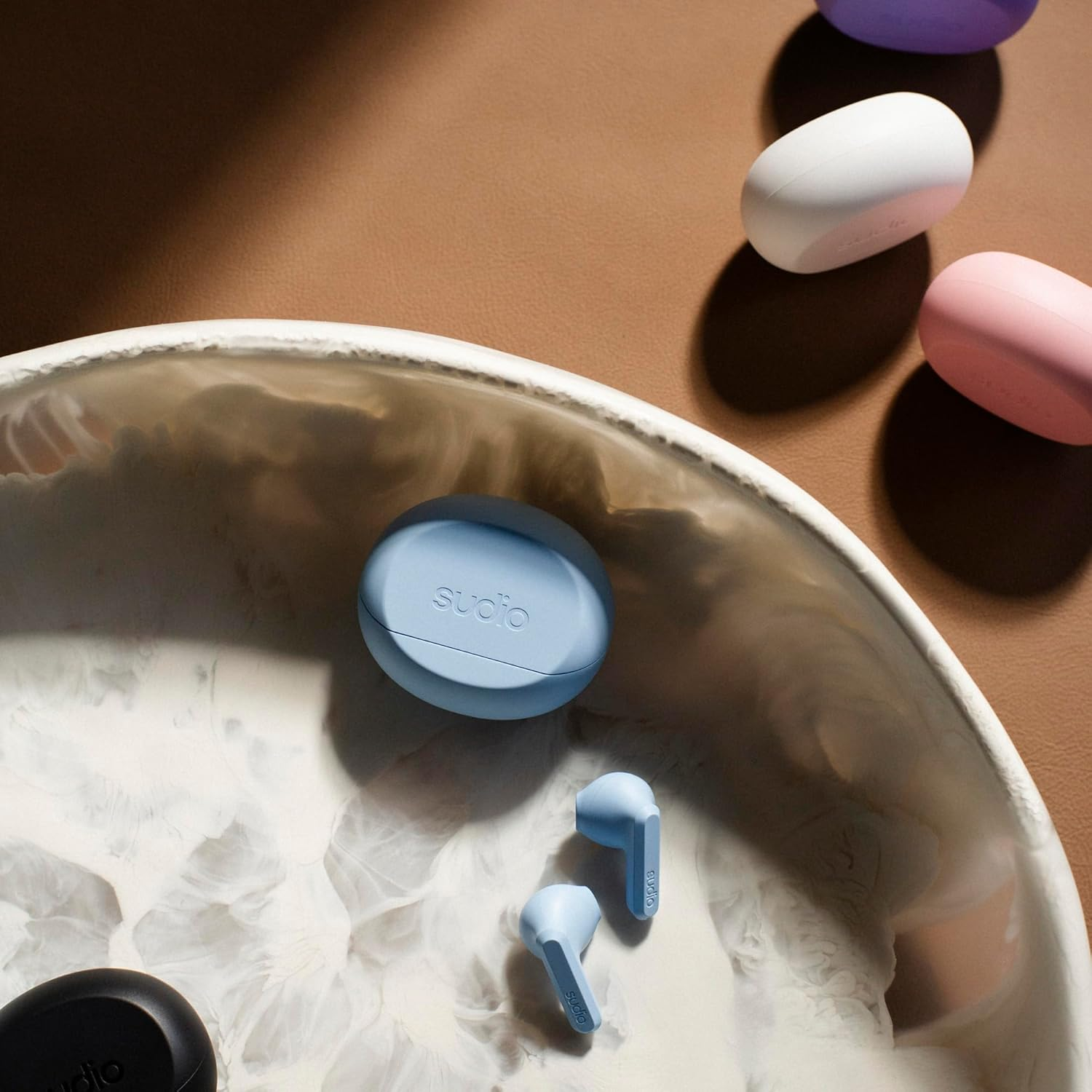 SUDIO A3 (Pixel Purple) Wireless Earphones, In-Ear Type, Bluetooth 5.4 / Microphone Included, Ios Android Compatible, Waterproof), Type C image number 2