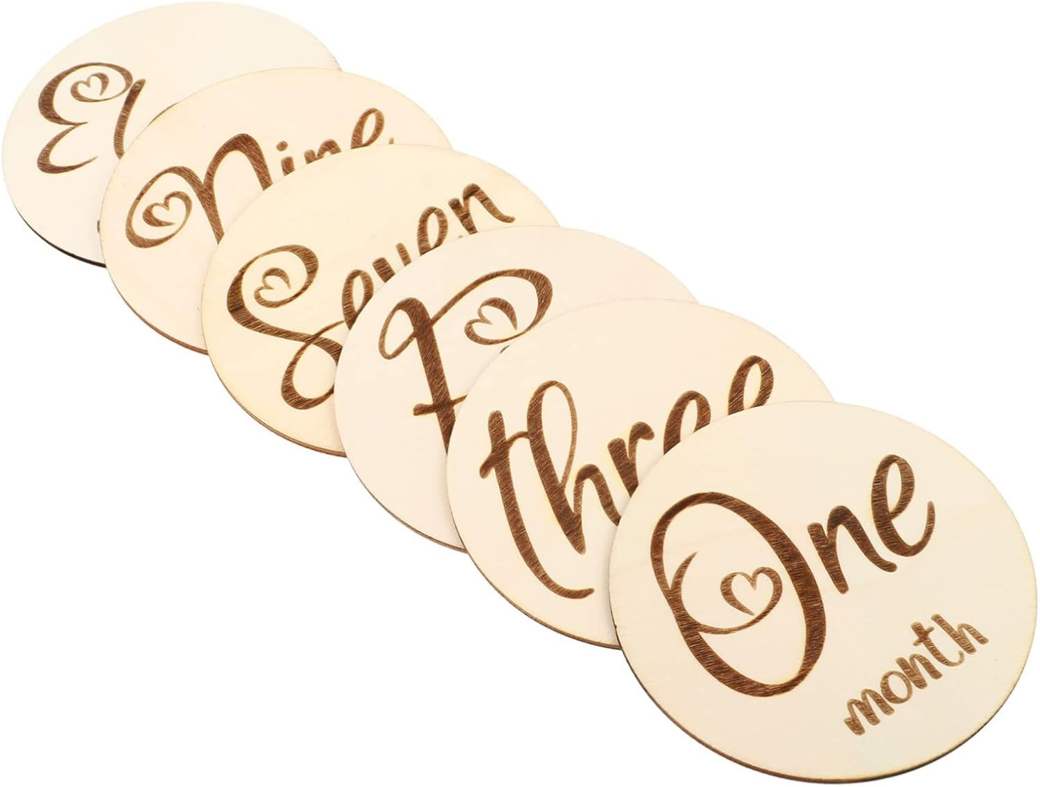 Yardwe 12 Pcs Double Sided Monthly Milestone Cards Birthday Photography Props Newborn Shower Gift image number 6