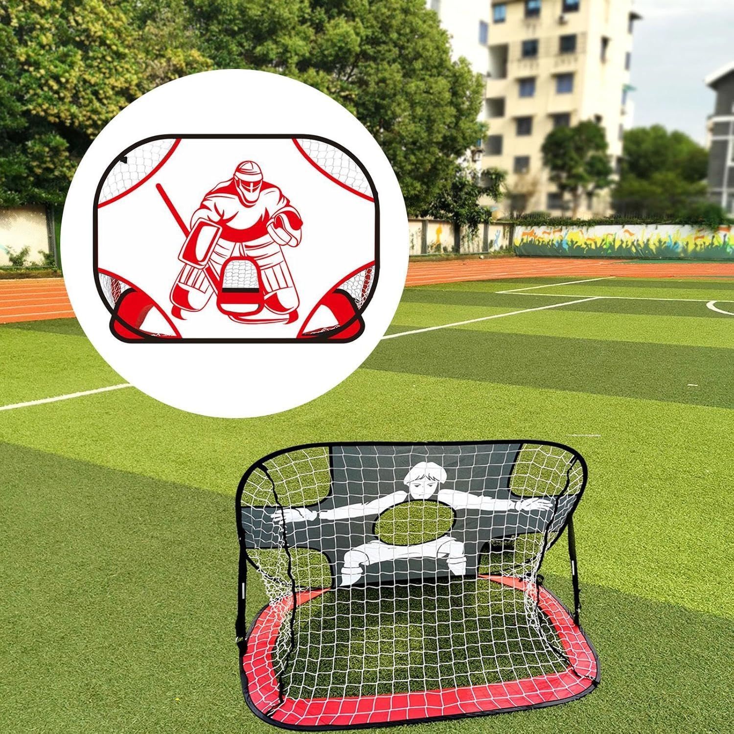 Vaveren Hockey Goal Practice Target Hockey Net Versatile Goalie Target Easy Attach for Outdoor Sports Indoor Backyard Hockey Lacrosse image number 5